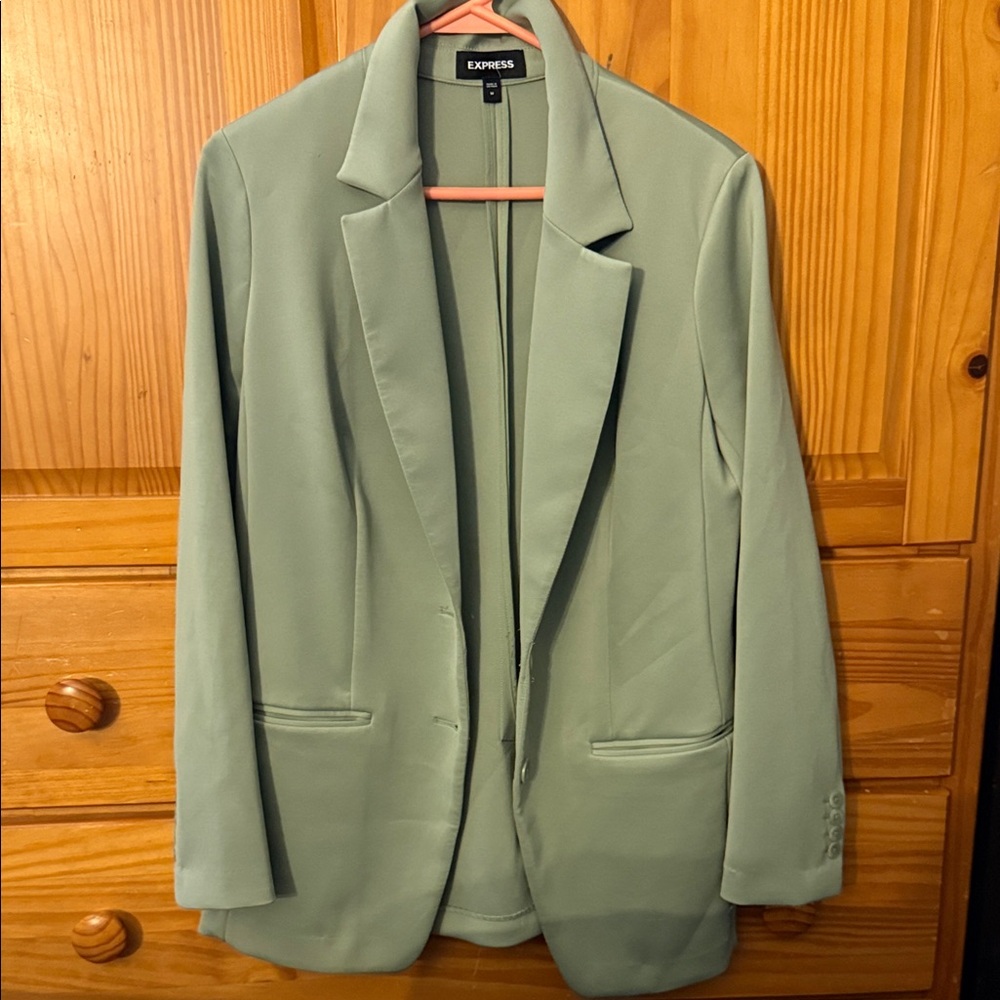Express Light Green Blazer